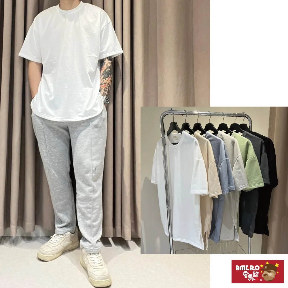 【AMERO】男女裝 短袖POLO衫 寬鬆版本 網眼 落肩款 情侶裝 歷史價格詳細信息