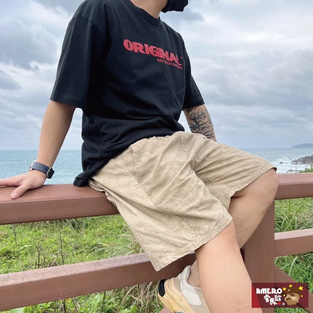 【AMERO】男女款 休閒短褲 防風 防水 涼感 尼龍短褲 鬆緊褲頭 情侶款 歷史價格詳細信息