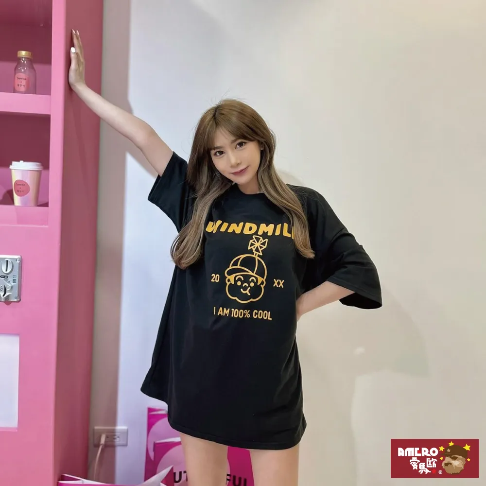 【AMERO】男女款 圓領短袖T恤 手繪Ｑ版印花 情侶裝 親子裝 大尺碼 歷史價格詳細信息