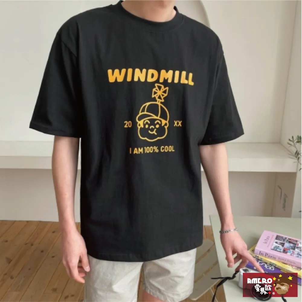 【AMERO】男女款 圓領短袖T恤 手繪Ｑ版印花 情侶裝 親子裝 大尺碼 歷史價格詳細信息