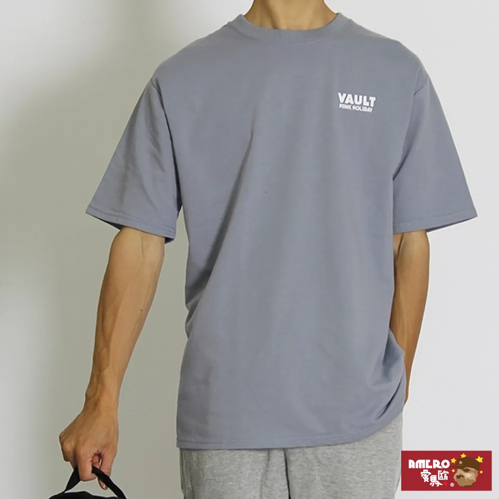 【AMERO】男女裝 圓領短袖T恤 logo印花 落肩款 五分袖 情侶裝 歷史價格詳細信息
