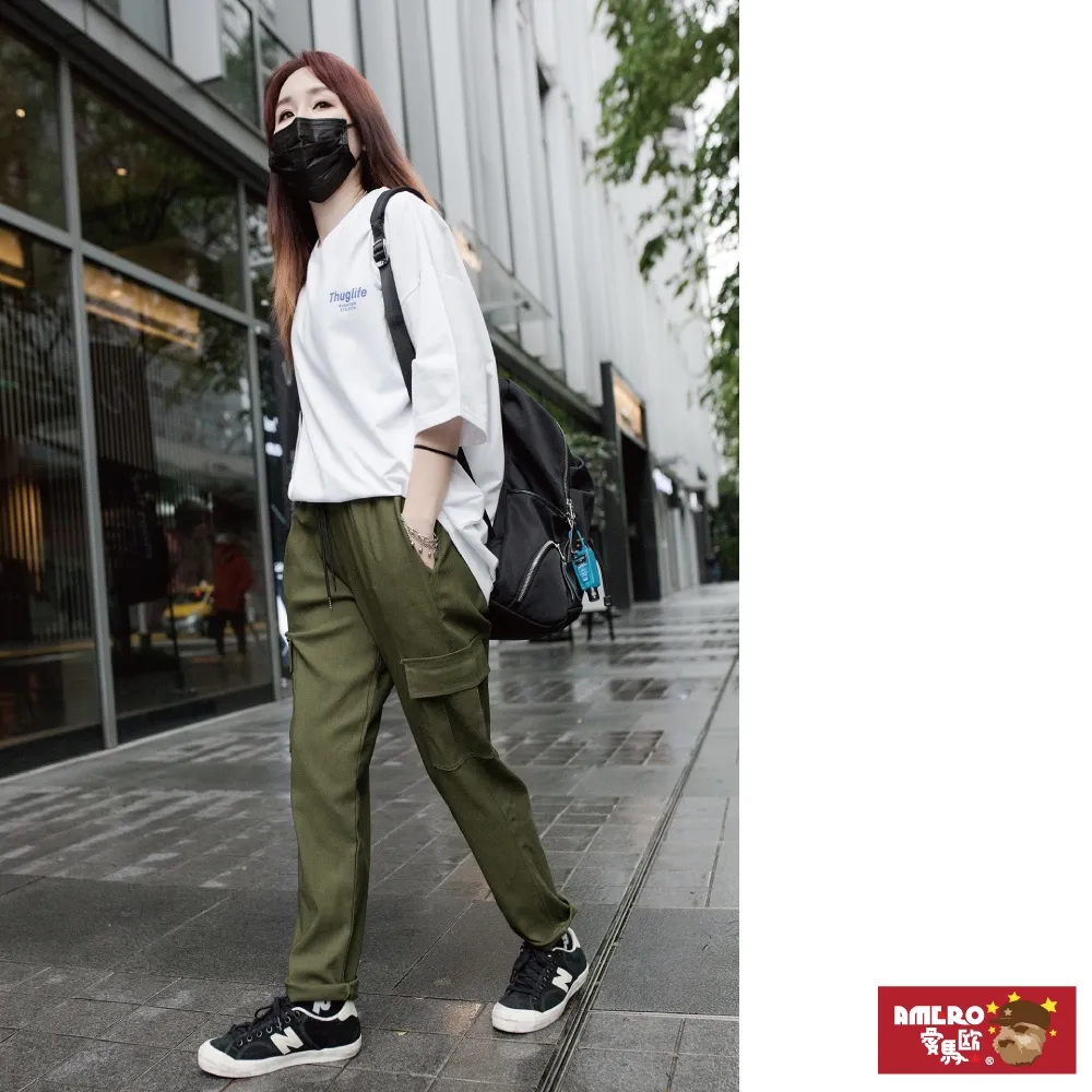 【AMERO】男女款 休閒長褲 忍者褲 六口袋 厚磅 縮口褲 高品質 飛鼠褲 運動褲 棉褲 情侶裝 歷史價格詳細信息