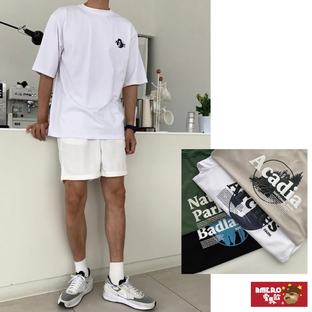 【AMERO】男女款 圓領短袖T恤 國旗印花 情侶裝 親子裝 大尺碼 歷史價格詳細信息