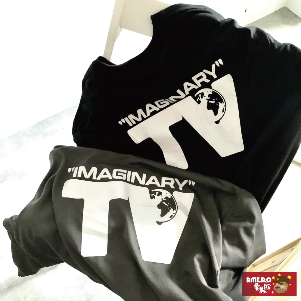 【AMERO】男女裝 圓領短袖T恤 反光印花 落肩款 五分袖 情侶裝 歷史價格詳細信息