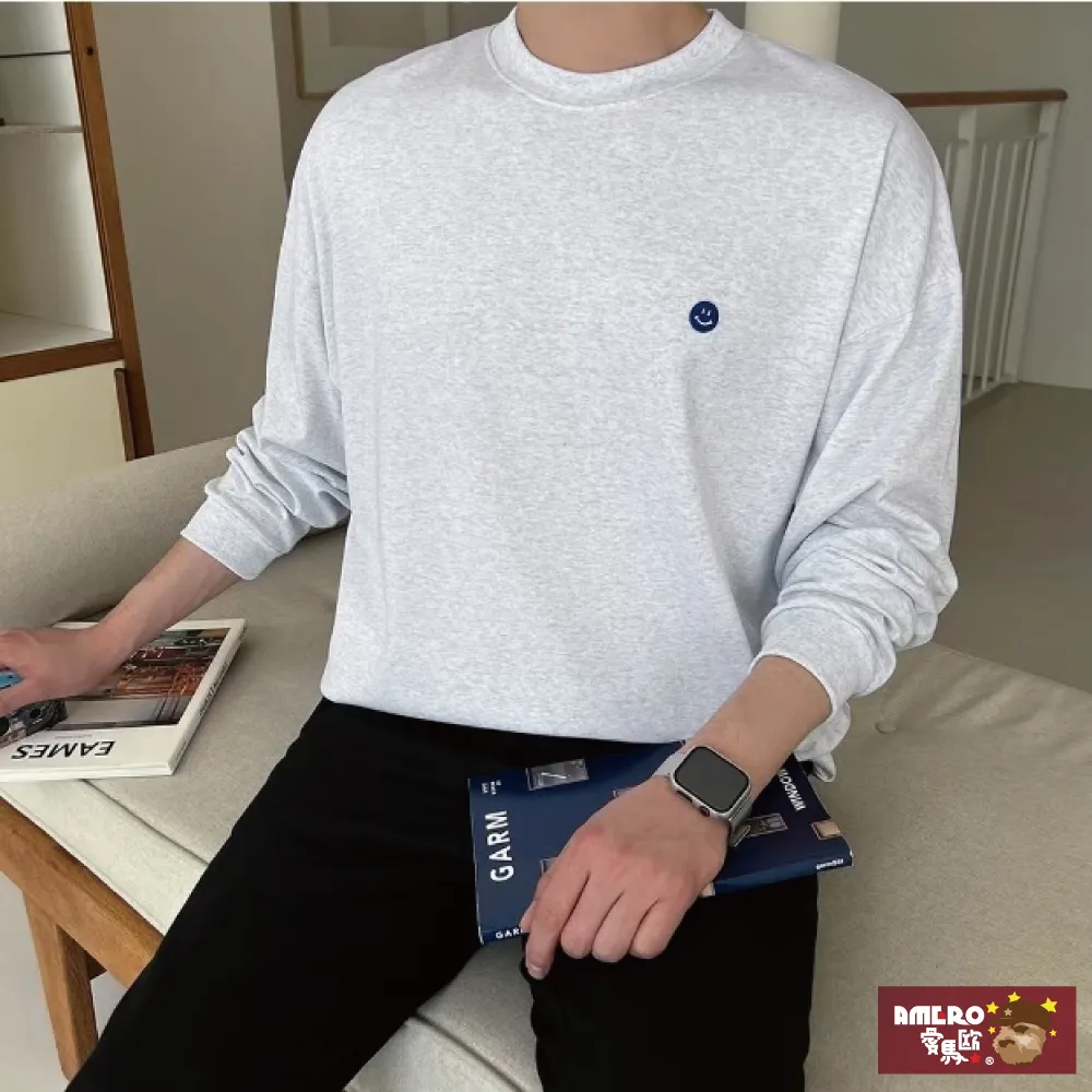 【AMERO】男裝 女裝 圓領長袖T恤 反車線設計 寬鬆版型 大學T 情侶裝 歷史價格詳細信息