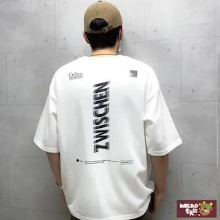 【AMERO】男女裝 圓領短袖T恤 英文字印花 寬鬆 落肩 情侶裝 歷史價格詳細信息