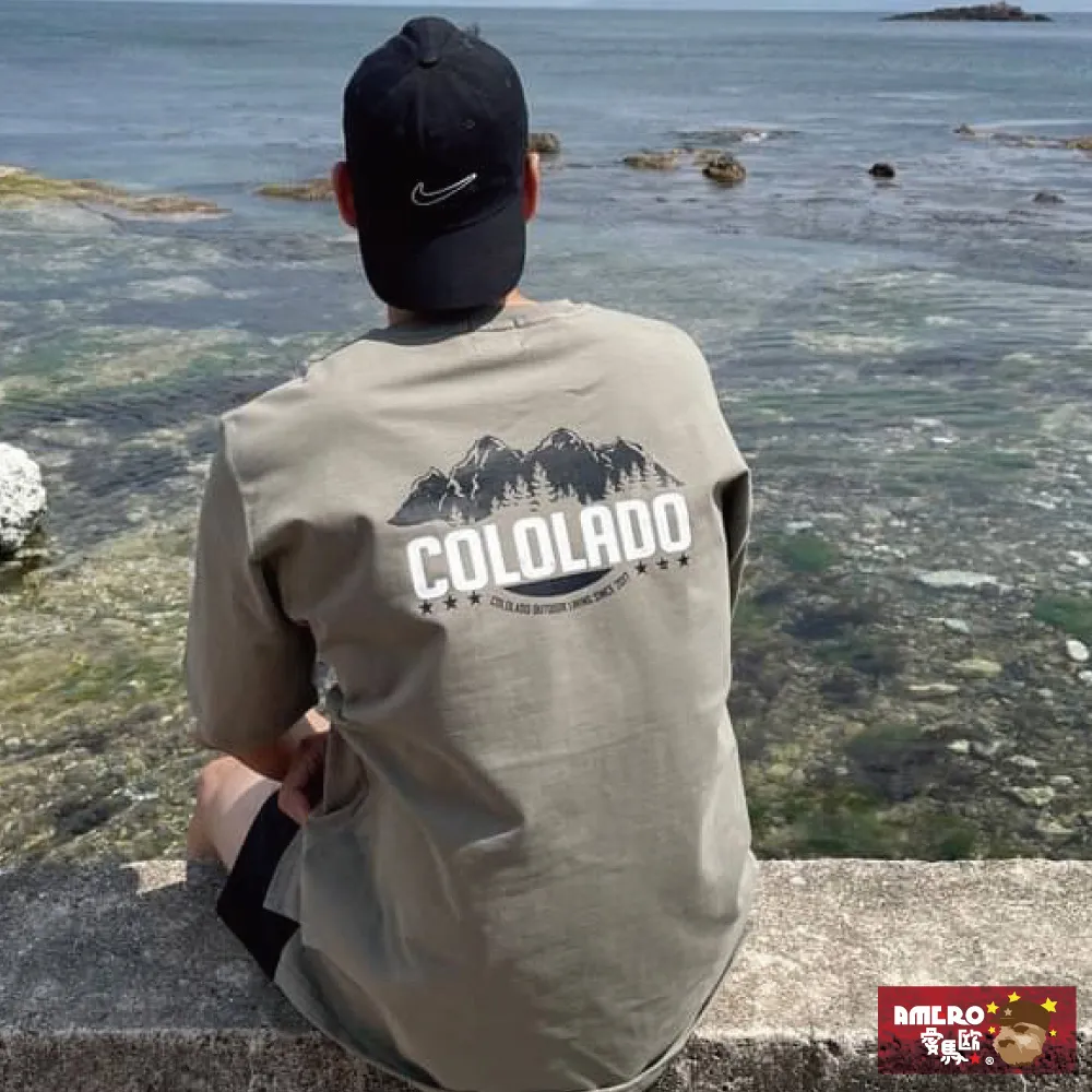 【AMERO】男女裝 圓領短袖T恤 英文印花 氣紡健康布 寬鬆 落肩款 五分袖 情侶裝 歷史價格詳細信息