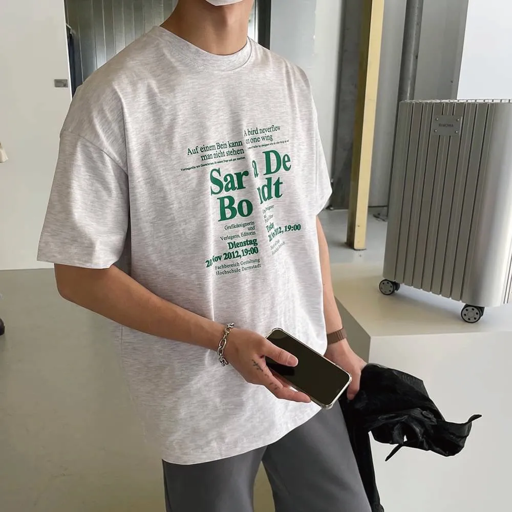 【AMERO】男女裝 圓領短袖T恤 英文印花 氣紡健康布 寬鬆 落肩款 五分袖 情侶裝 歷史價格詳細信息