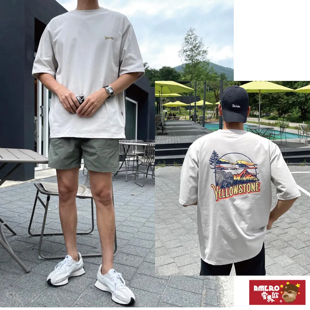 【AMERO】男女款 圓領短袖T恤 美式風格印花 情侶裝 親子裝 有大尺碼 歷史價格詳細信息