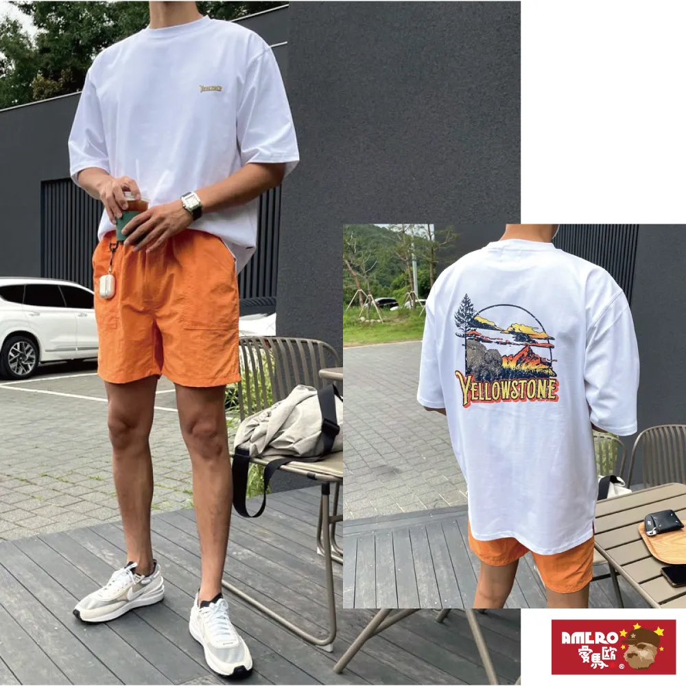 【AMERO】男女款 圓領短袖T恤 美式風格印花 情侶裝 親子裝 有大尺碼 歷史價格詳細信息