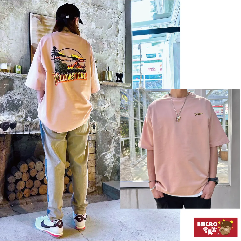 【AMERO】男女款 圓領短袖T恤 美式風格印花 情侶裝 親子裝 有大尺碼 歷史價格詳細信息