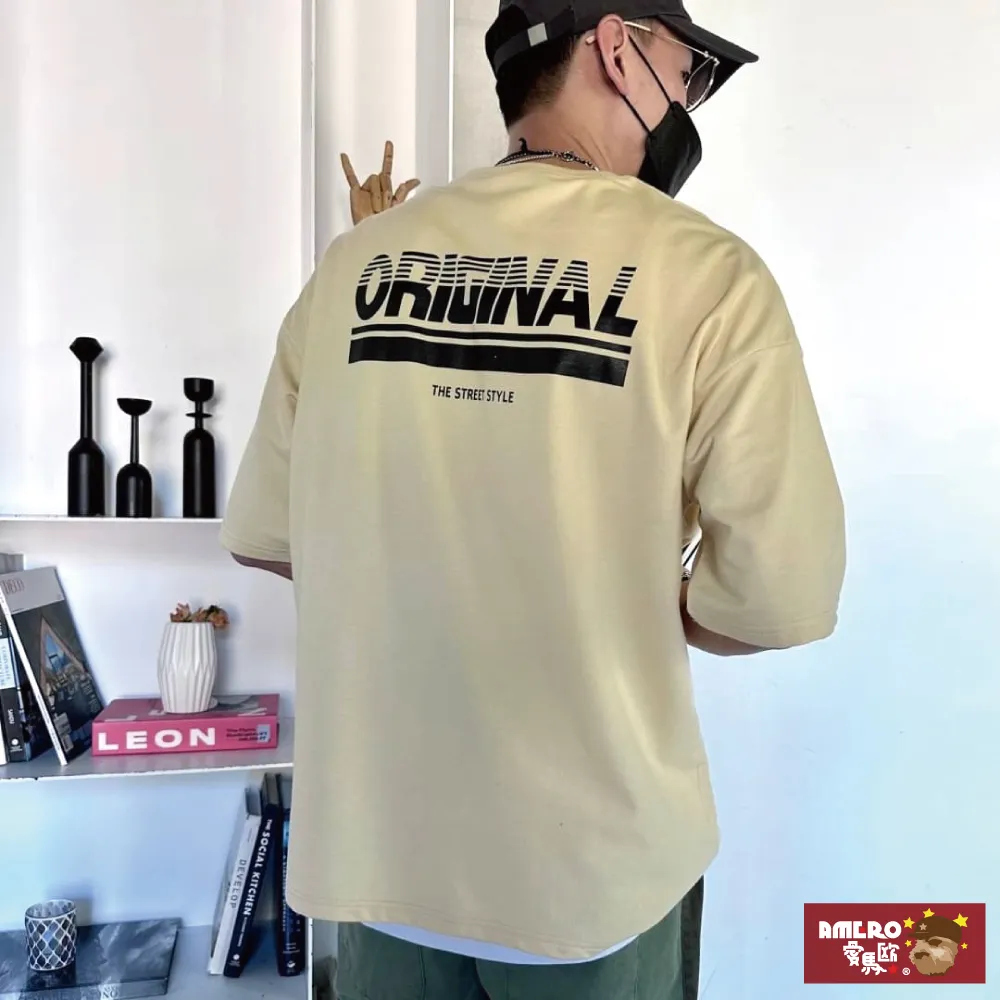 【AMERO】男女款 圓領短袖T恤 英文字版印花 情侶裝 親子裝 大尺碼 歷史價格詳細信息