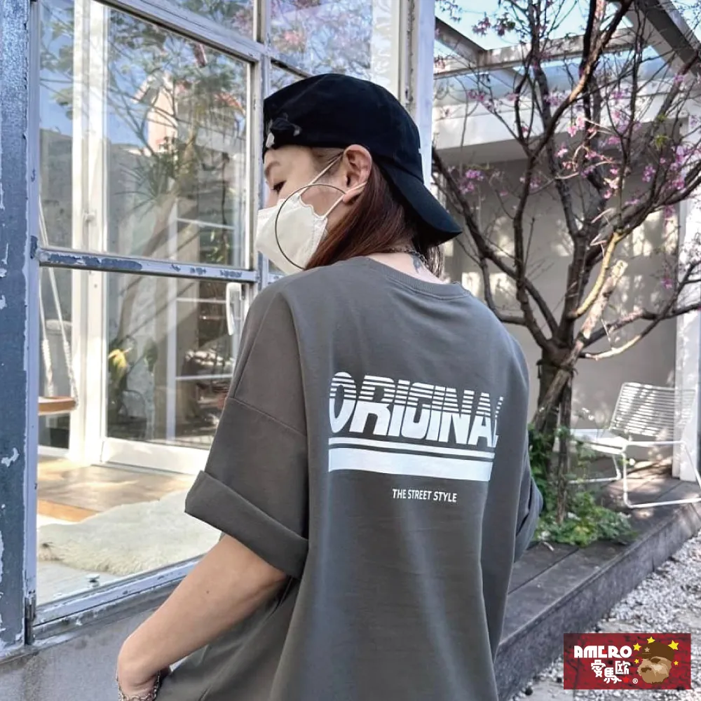 【AMERO】男女款 圓領短袖T恤 英文字版印花 情侶裝 親子裝 大尺碼 歷史價格詳細信息