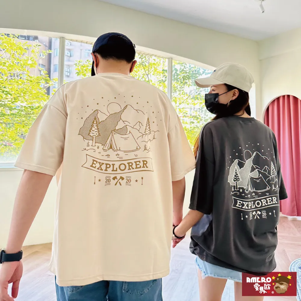 【AMERO】男女款 圓領短袖T恤 手繪Ｑ版印花 情侶裝 親子裝 大尺碼 歷史價格詳細信息