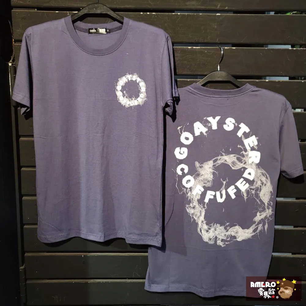 【AMERO】男裝 女裝 圓領 短袖 T恤 美式風格印花 五分袖 寬鬆 落肩 情侶裝 歷史價格詳細信息