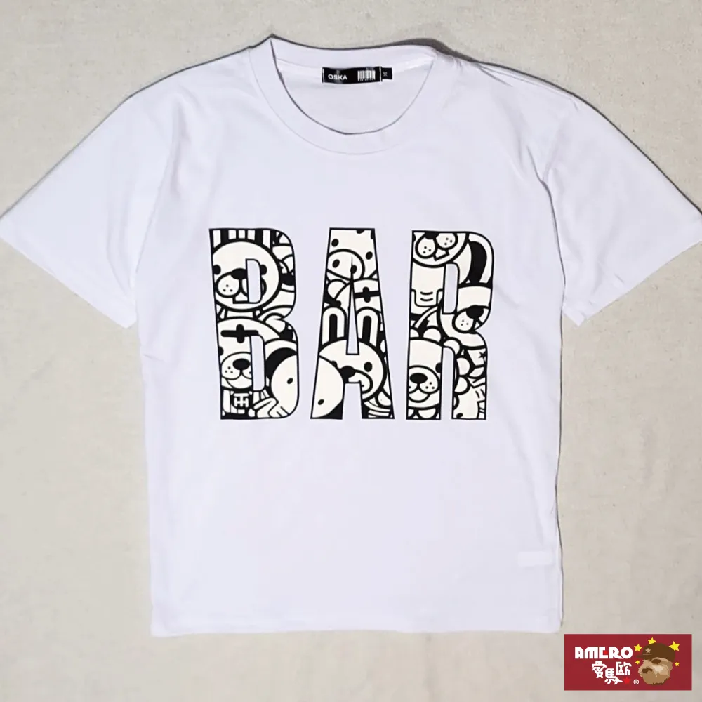 【AMERO】男裝 女裝 圓領 短袖 T恤 美式風格印花 五分袖 寬鬆 落肩 情侶裝 歷史價格詳細信息