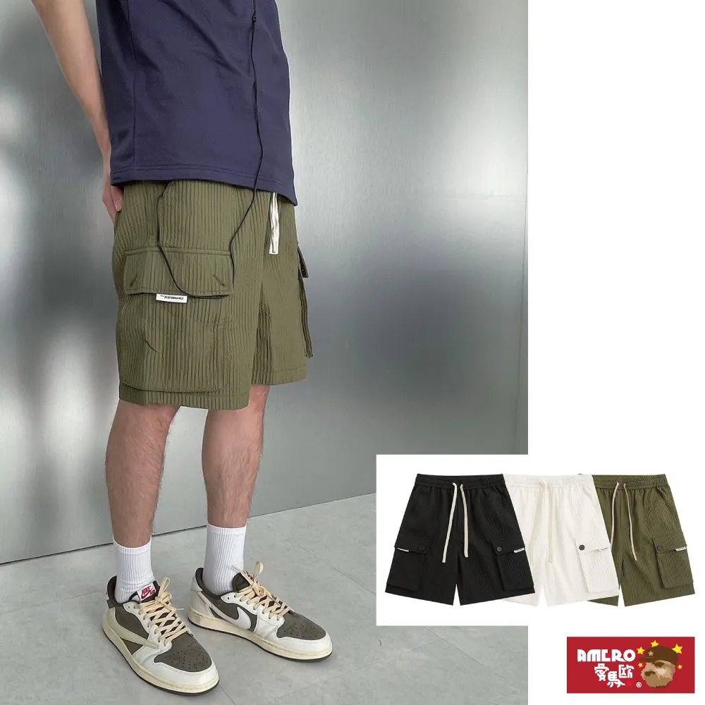 【AMERO】男裝 女裝 工裝短褲 速乾 口袋 情侶裝 歷史價格詳細信息