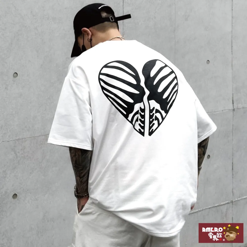 愛心印花 寬鬆 情侶T恤 情侶裝 日系 短袖 男女同款 春夏 韓版 五分袖T恤 T恤 休閒 歷史價格詳細信息