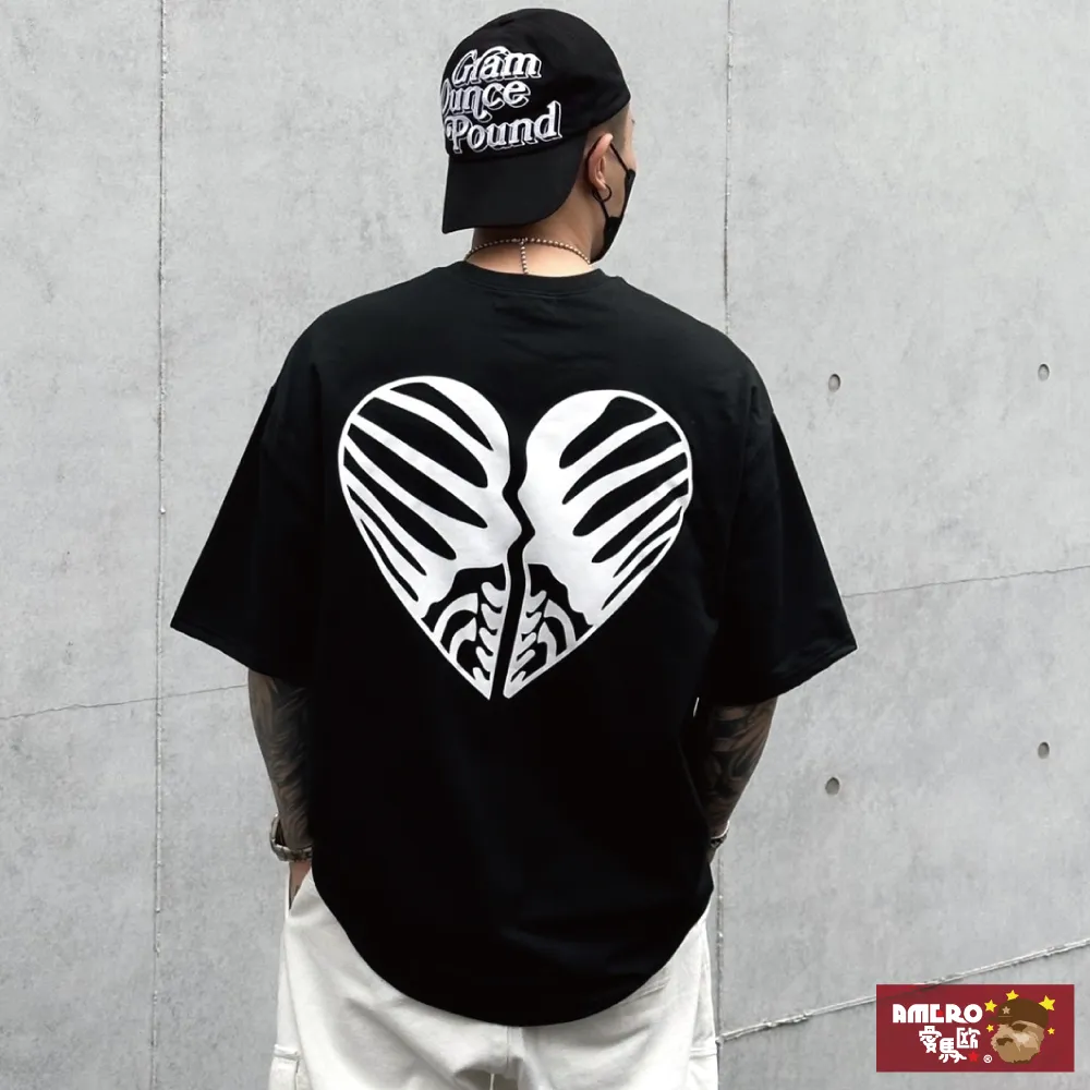 愛心印花 寬鬆 情侶T恤 情侶裝 日系 短袖 男女同款 春夏 韓版 五分袖T恤 T恤 休閒 歷史價格詳細信息