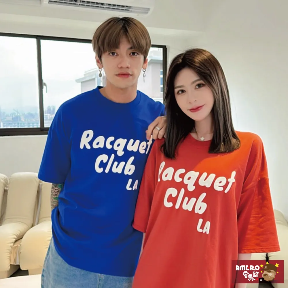 【AMERO】男女裝 圓領短袖T恤 發泡英文字印花 寬鬆 落肩 情侶裝 歷史價格詳細信息
