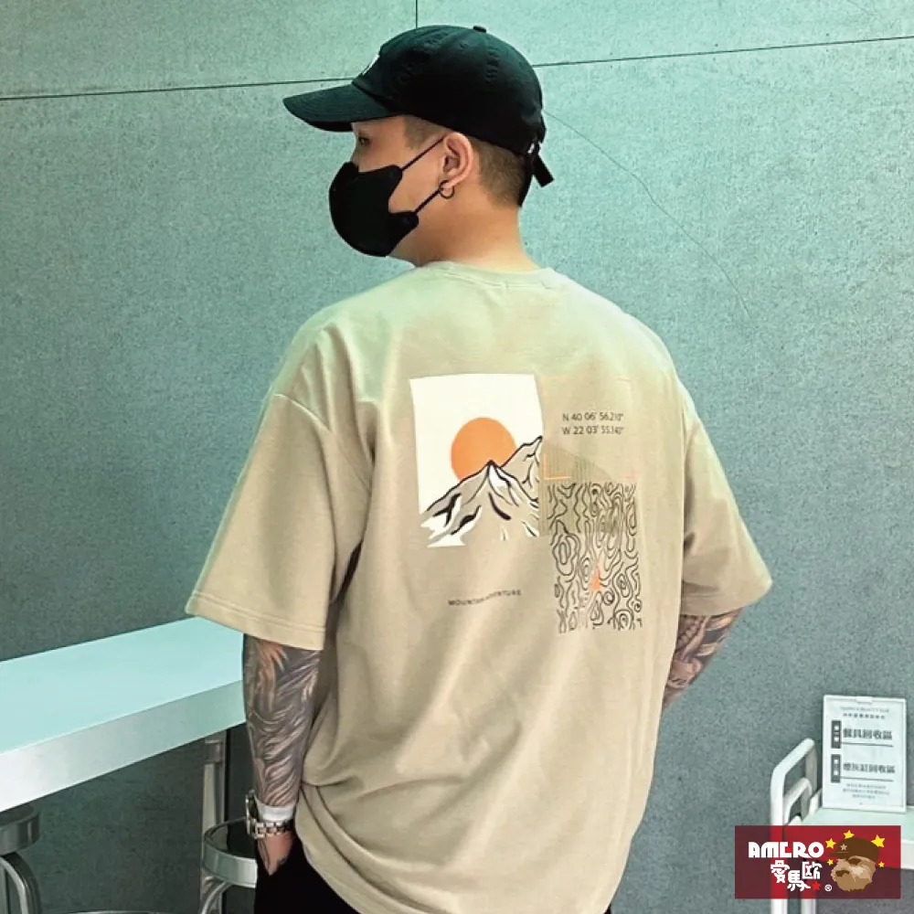 【AMERO】男裝 女裝 圓領 T恤 水洗 寬鬆 落肩 口袋 情侶裝 共六款 歷史價格詳細信息