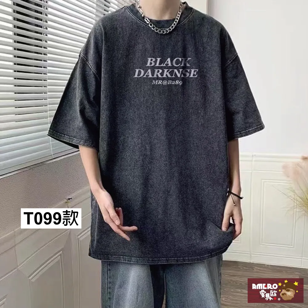 【AMERO】男裝 女裝 圓領 水洗 華夫格 短袖 寬鬆 落肩 情侶裝 歷史價格詳細信息