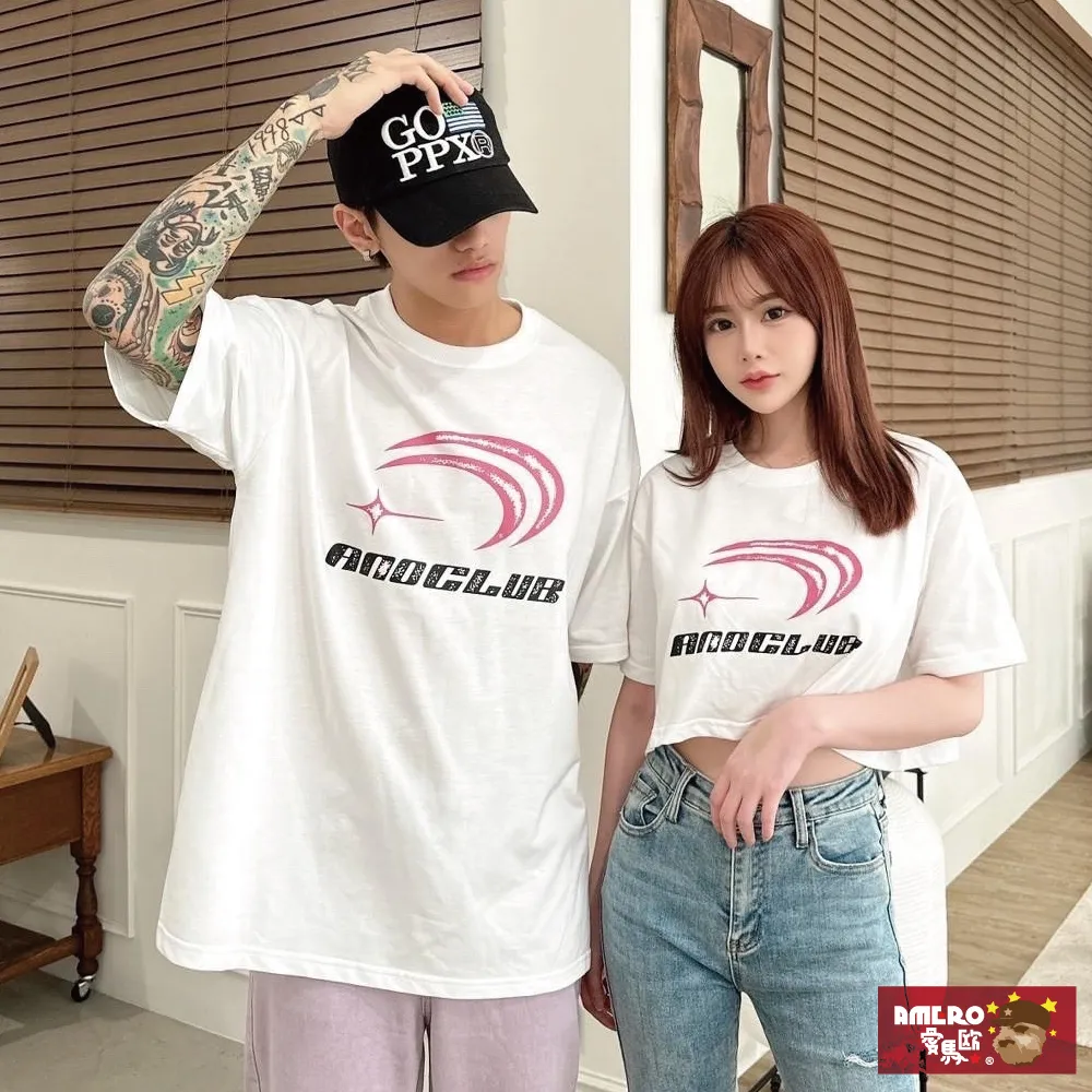 【AMERO】男裝 女裝 美式復古 長袖刷毛帽Ｔ 英文字印花 寬鬆 落肩 情侶裝 歷史價格詳細信息