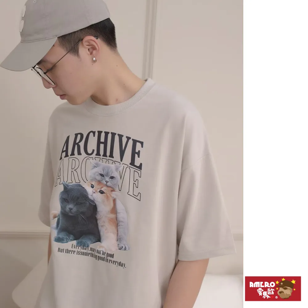 【AMERO】男裝 女裝 圓領 T恤 短袖 日式風格摩托車印花 寬鬆 落肩 情侶裝 歷史價格詳細信息