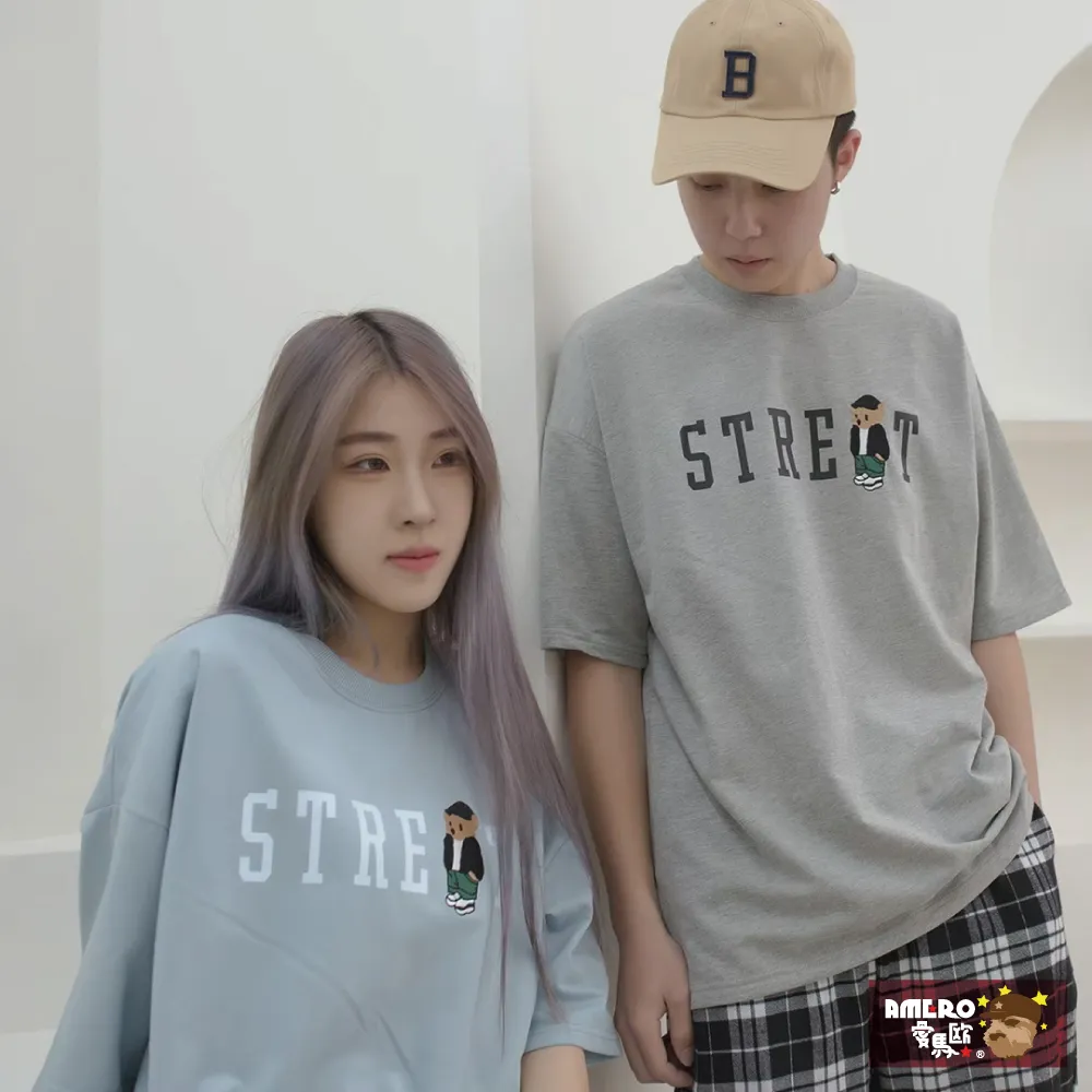 【AMERO】男裝 女裝 圓領 T恤 短袖 日式風格摩托車印花 寬鬆 落肩 情侶裝 歷史價格詳細信息