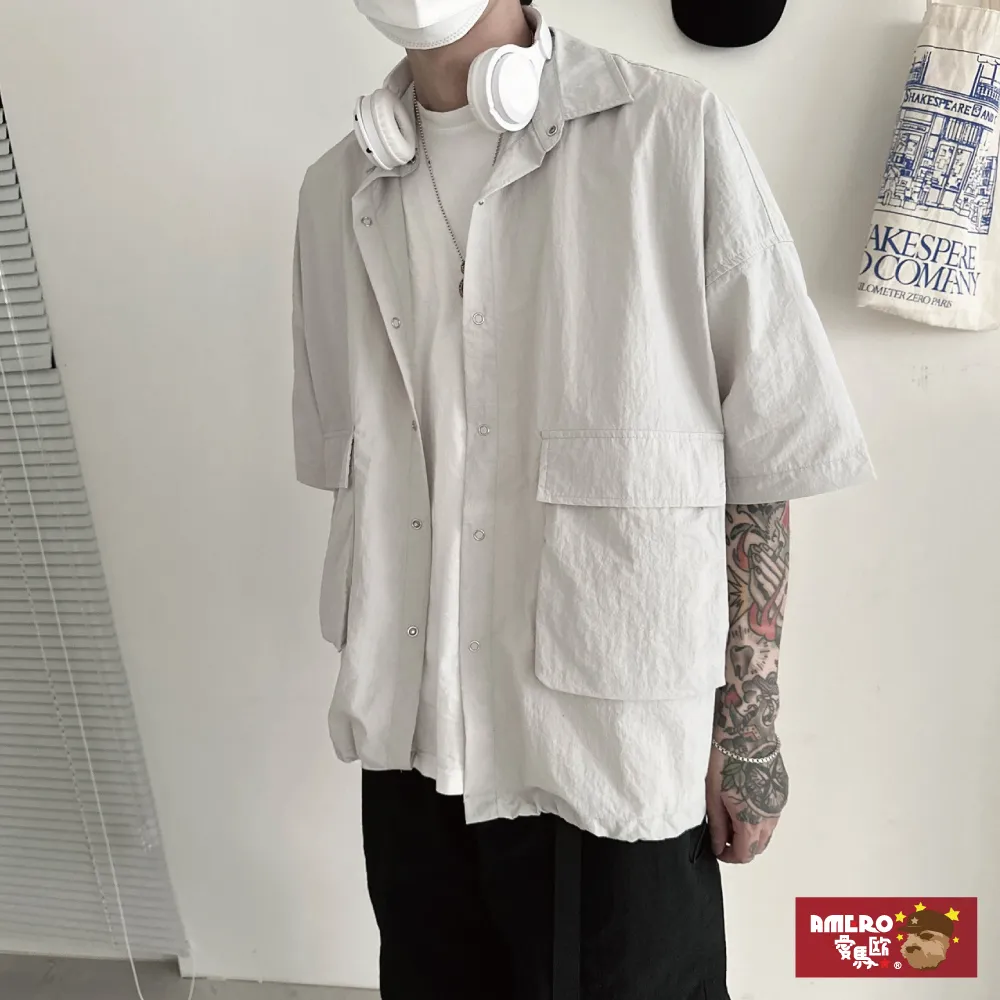 【AMERO】男裝 女裝 襯衫式外套 防風防潑水 寬鬆 情侶裝 歷史價格詳細信息