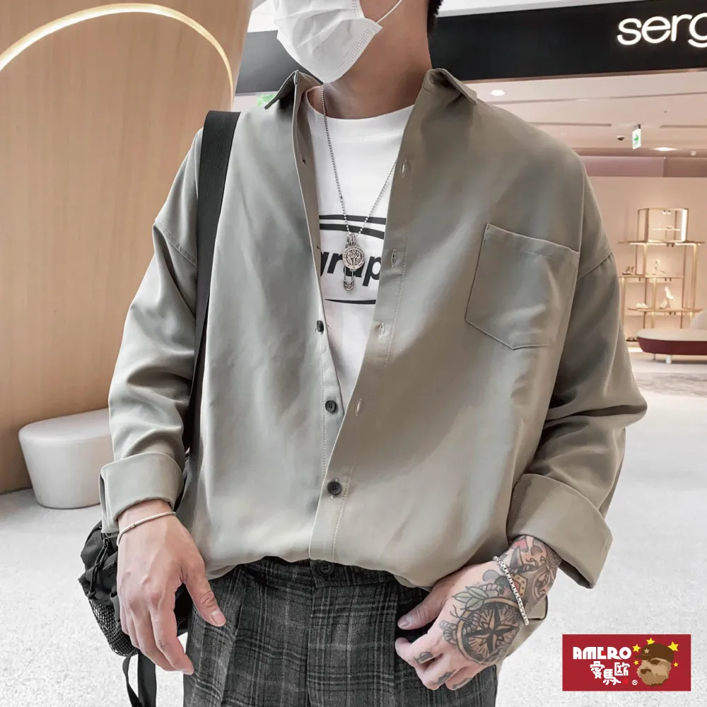 【AMERO】男裝 女裝 襯衫式外套 防風防潑水 寬鬆 情侶裝 歷史價格詳細信息