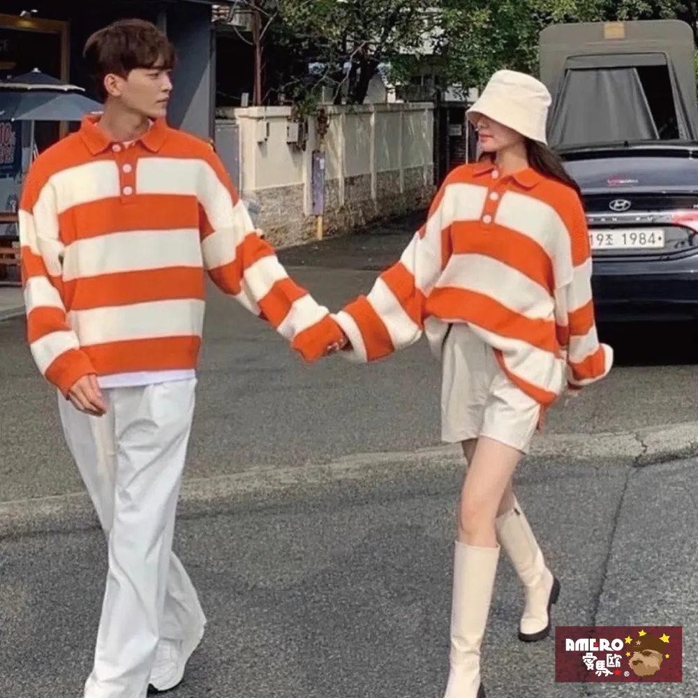 【AMERO】男裝 女裝 針織橄欖球毛衣 情侶裝 歷史價格詳細信息