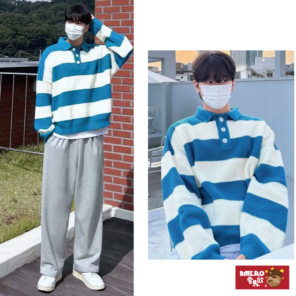 【AMERO】男裝 女裝 針織橄欖球毛衣 情侶裝 歷史價格詳細信息