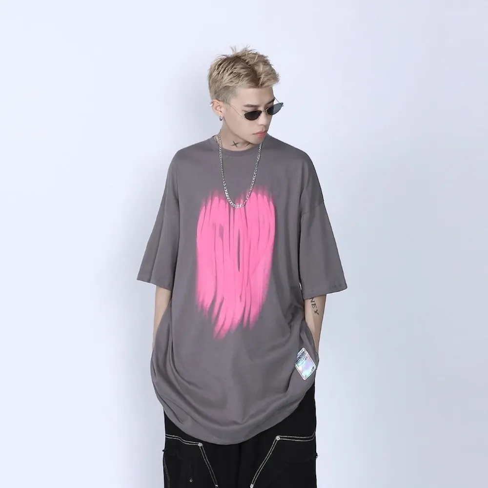 【AMERO】男女裝 圓領短袖T恤 發泡英文字印花 寬鬆 落肩 情侶裝 歷史價格詳細信息