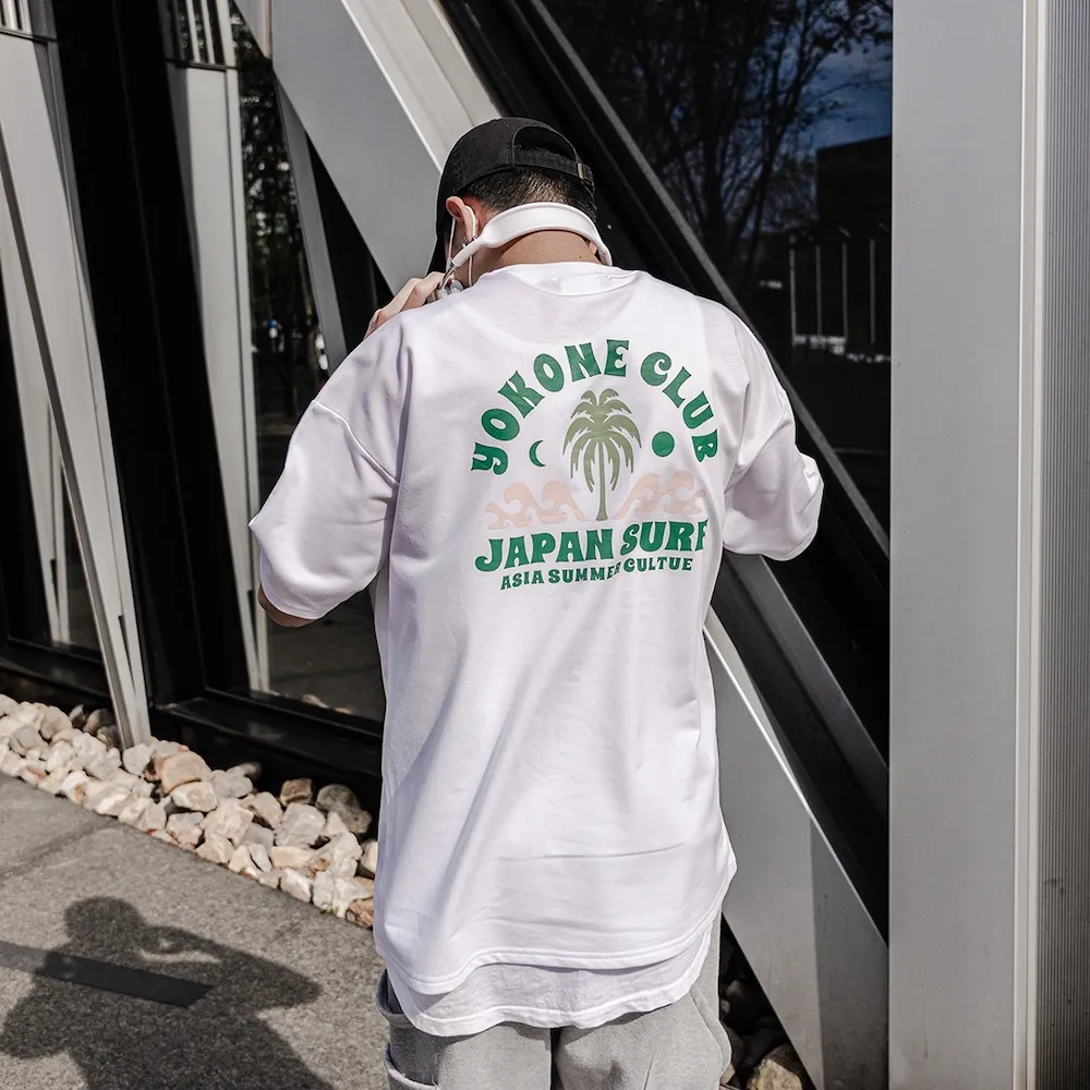 【AMERO】男裝 女裝 短袖圓領Ｔ 日系衝浪印花 落肩 情侶裝 歷史價格詳細信息