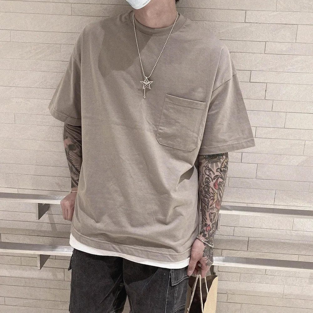 【AMERO】男女裝 圓領短袖T恤 素面 開衩 落肩款 五分袖 情侶裝 歷史價格詳細信息