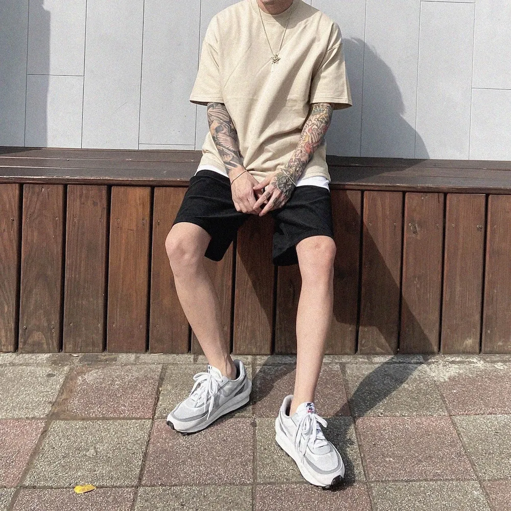 【AMERO】男女裝 圓領短袖T恤 素面 開衩 落肩款 五分袖 情侶裝 歷史價格詳細信息