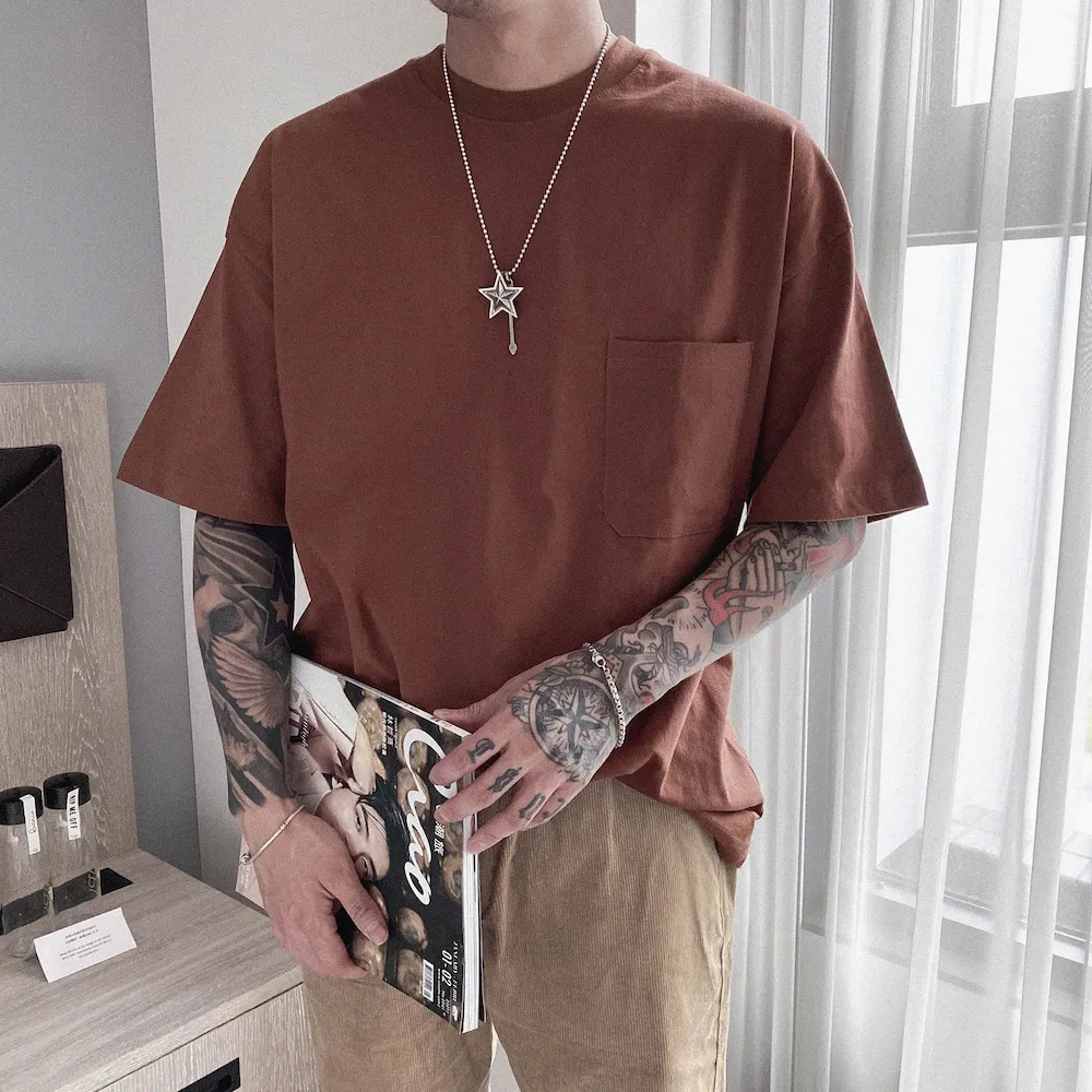 【AMERO】男女裝 圓領短袖T恤 素面 開衩 落肩款 五分袖 情侶裝 歷史價格詳細信息