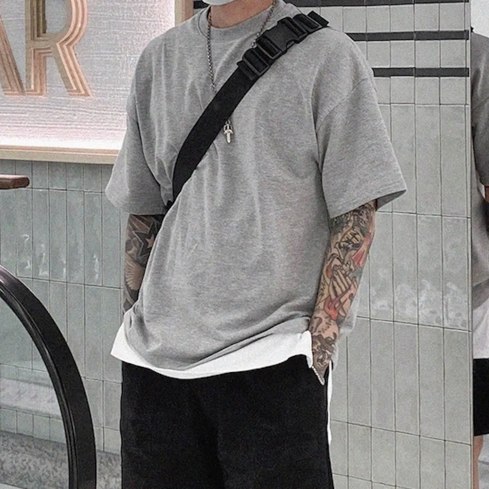 【AMERO】男女裝 圓領短袖T恤 素面 開衩 落肩款 五分袖 情侶裝 歷史價格詳細信息