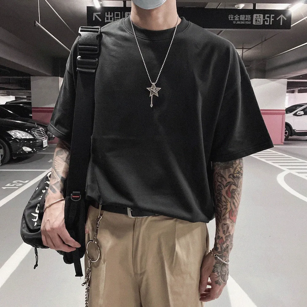 【AMERO】男女裝 圓領短袖T恤 素面 開衩 落肩款 五分袖 情侶裝 歷史價格詳細信息