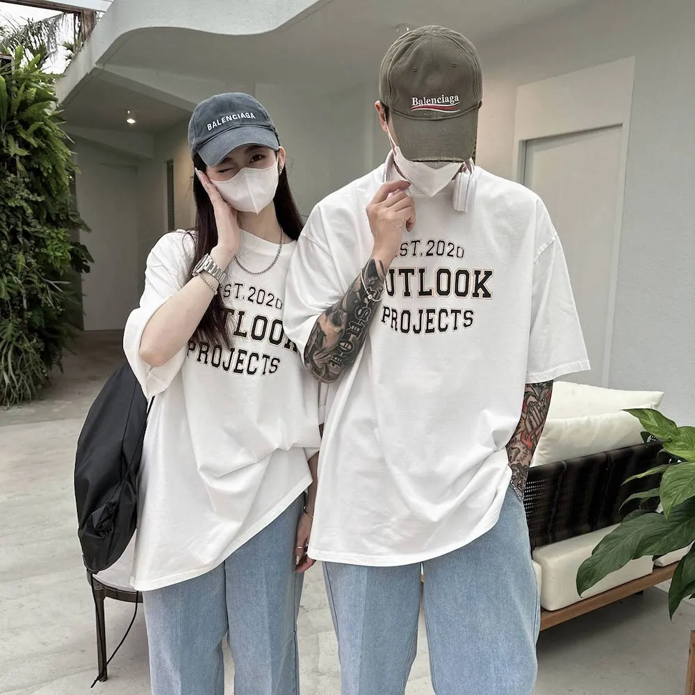 【AMERO】男女裝 圓領短袖T恤 英文印花 氣紡健康布 寬鬆 落肩款 五分袖 情侶裝 歷史價格詳細信息