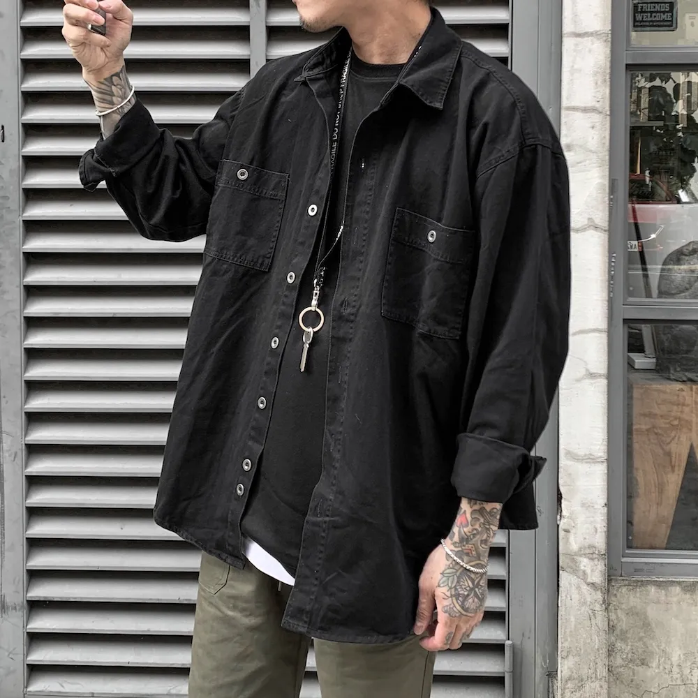 【AMERO】男女裝 水洗襯衫外套 寬鬆版型 落肩 情侶裝 歷史價格詳細信息