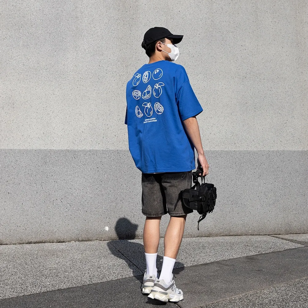 【AMERO】男女裝 水洗圓領短袖T恤 英文印花 寬鬆 落肩 情侶裝 歷史價格詳細信息