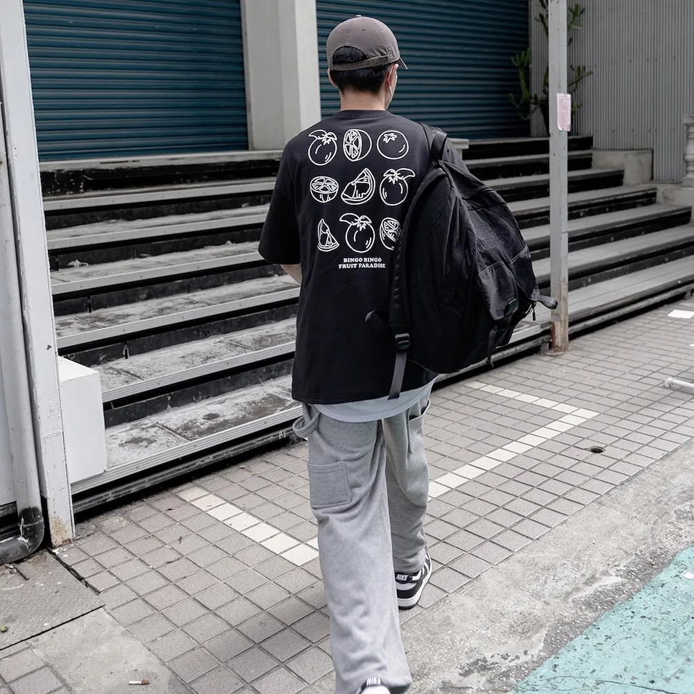 【AMERO】男女裝 水洗圓領短袖T恤 英文印花 寬鬆 落肩 情侶裝 歷史價格詳細信息