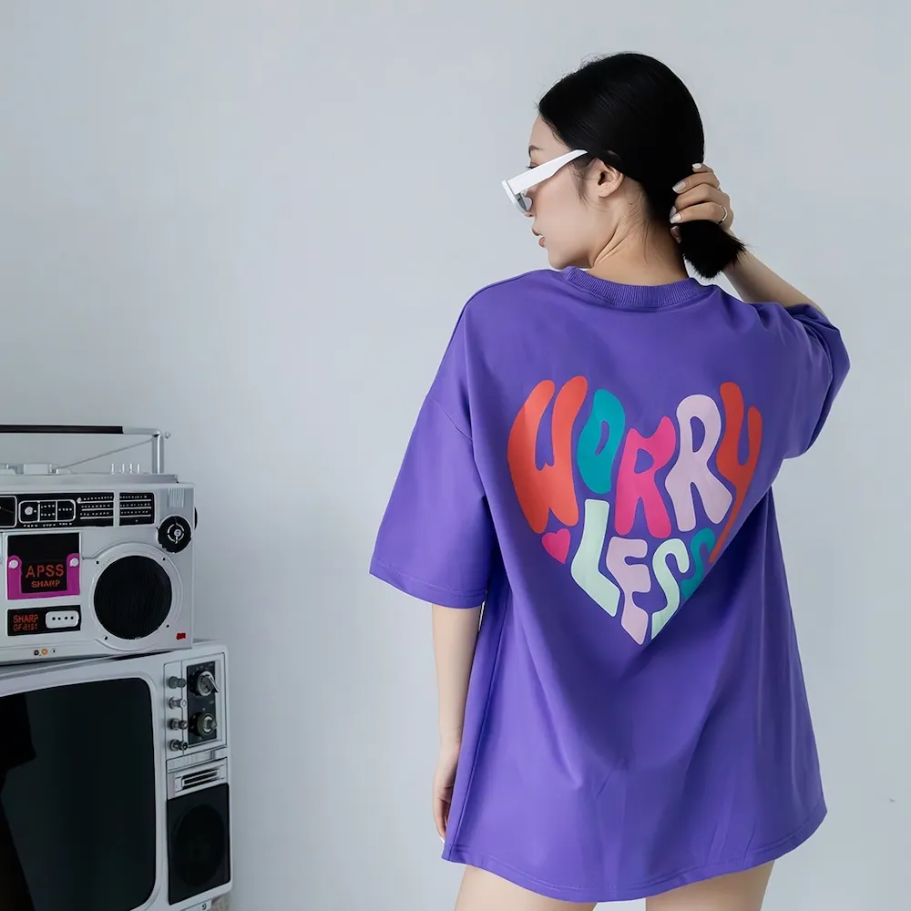 愛心印花 寬鬆 情侶T恤 情侶裝 日系 短袖 男女同款 春夏 韓版 五分袖T恤 T恤 休閒 歷史價格詳細信息