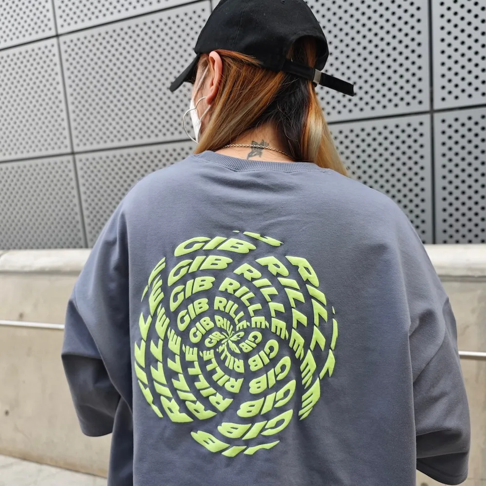 【AMERO】男女裝 圓領短袖T恤 發泡英文字印花 寬鬆 落肩 情侶裝 歷史價格詳細信息