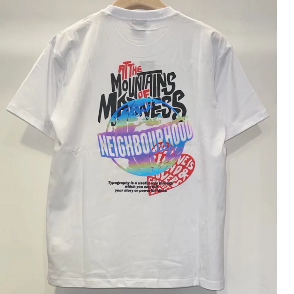 【AMERO】男女裝 圓領短袖T恤 彩浪印花 落肩款 五分袖 情侶裝 歷史價格詳細信息