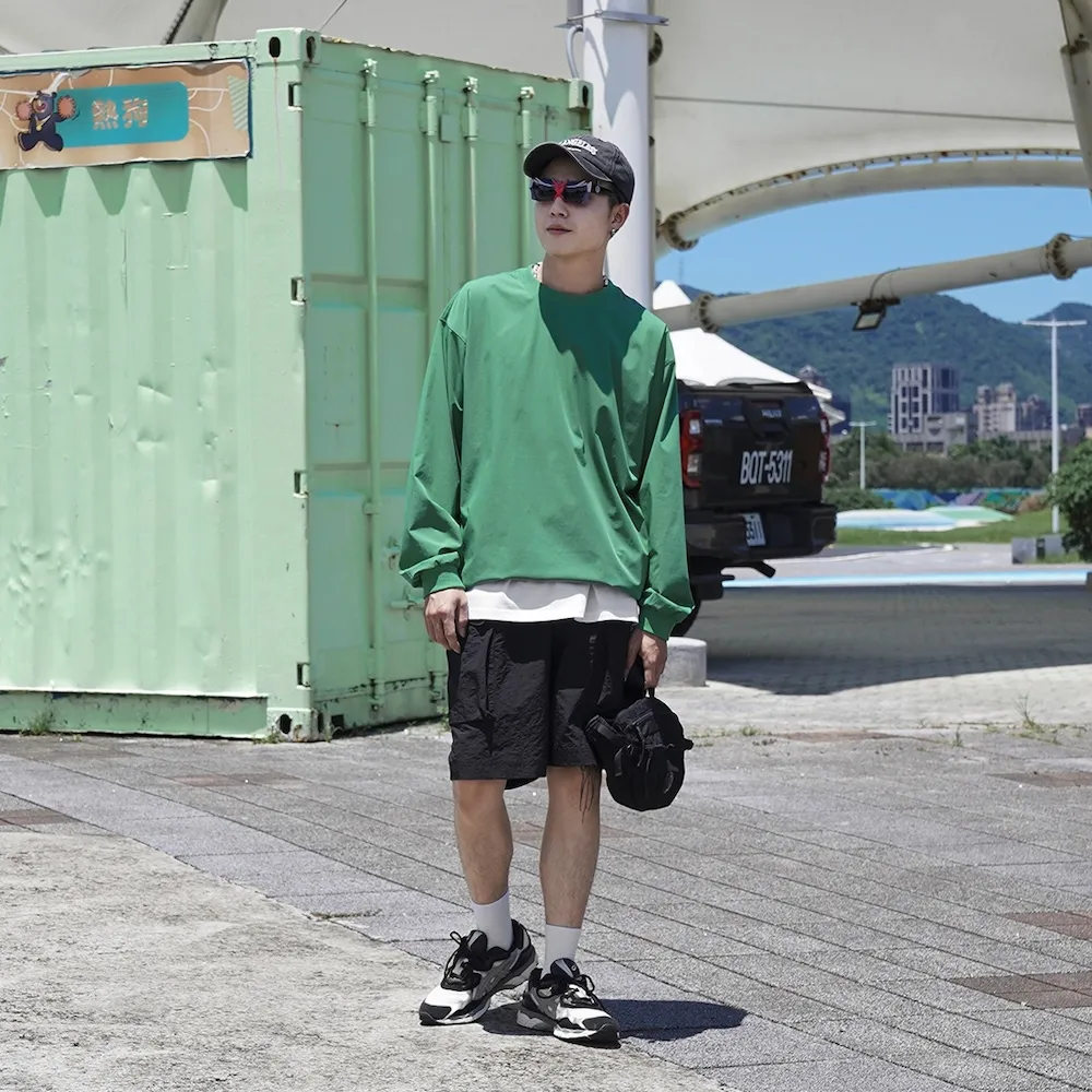 【AMERO】男裝 女裝 抗皺長袖襯衫 西裝襯衫 小口袋 寬鬆 情侶裝 歷史價格詳細信息