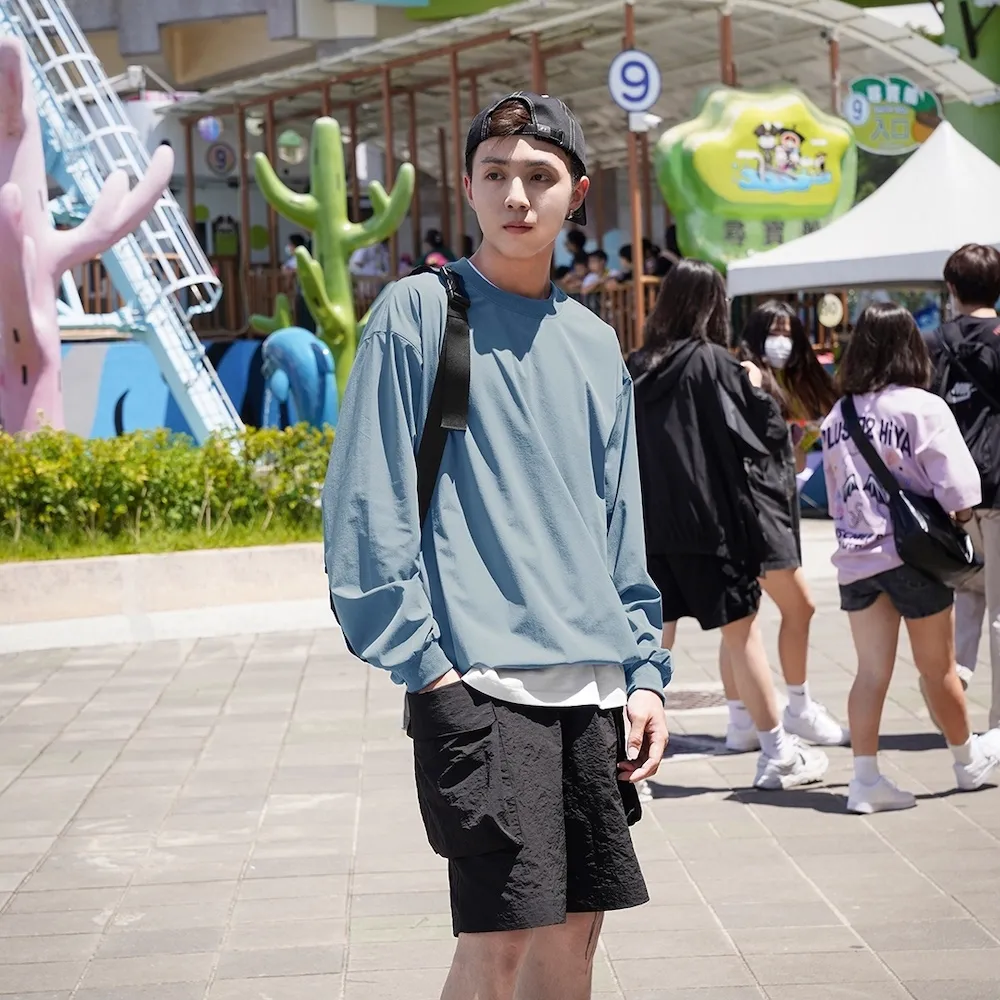 【AMERO】男裝 女裝 抗皺長袖襯衫 西裝襯衫 小口袋 寬鬆 情侶裝 歷史價格詳細信息