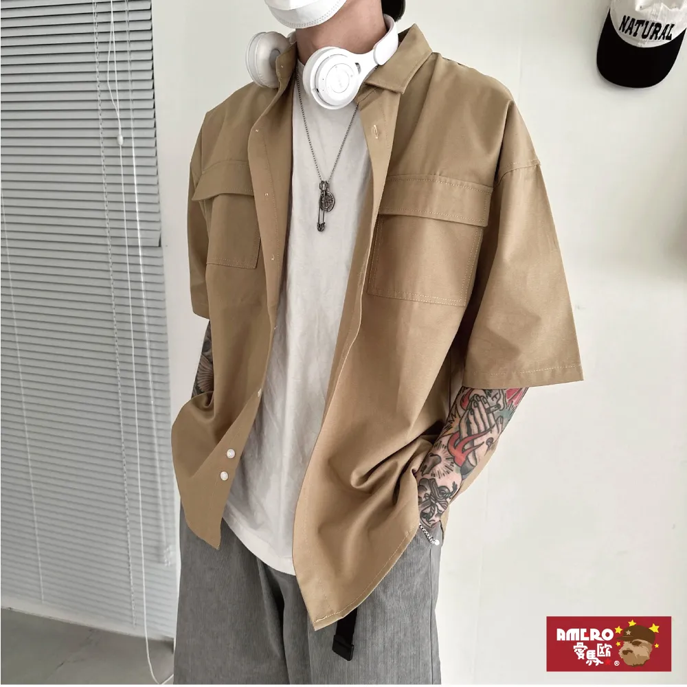 【AMERO】男裝 工裝棉短褲 側口袋 工裝 休閒褲 棉短褲 寬鬆 歷史價格詳細信息